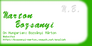 marton bozsanyi business card
