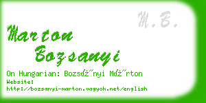 marton bozsanyi business card